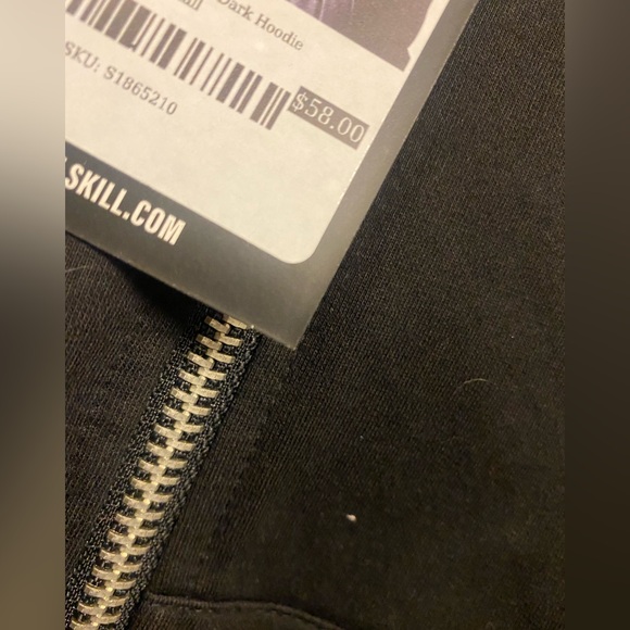 Widow Metal pentagram Back hit zip up hoodie sweater with horns - Picture 2 of 4